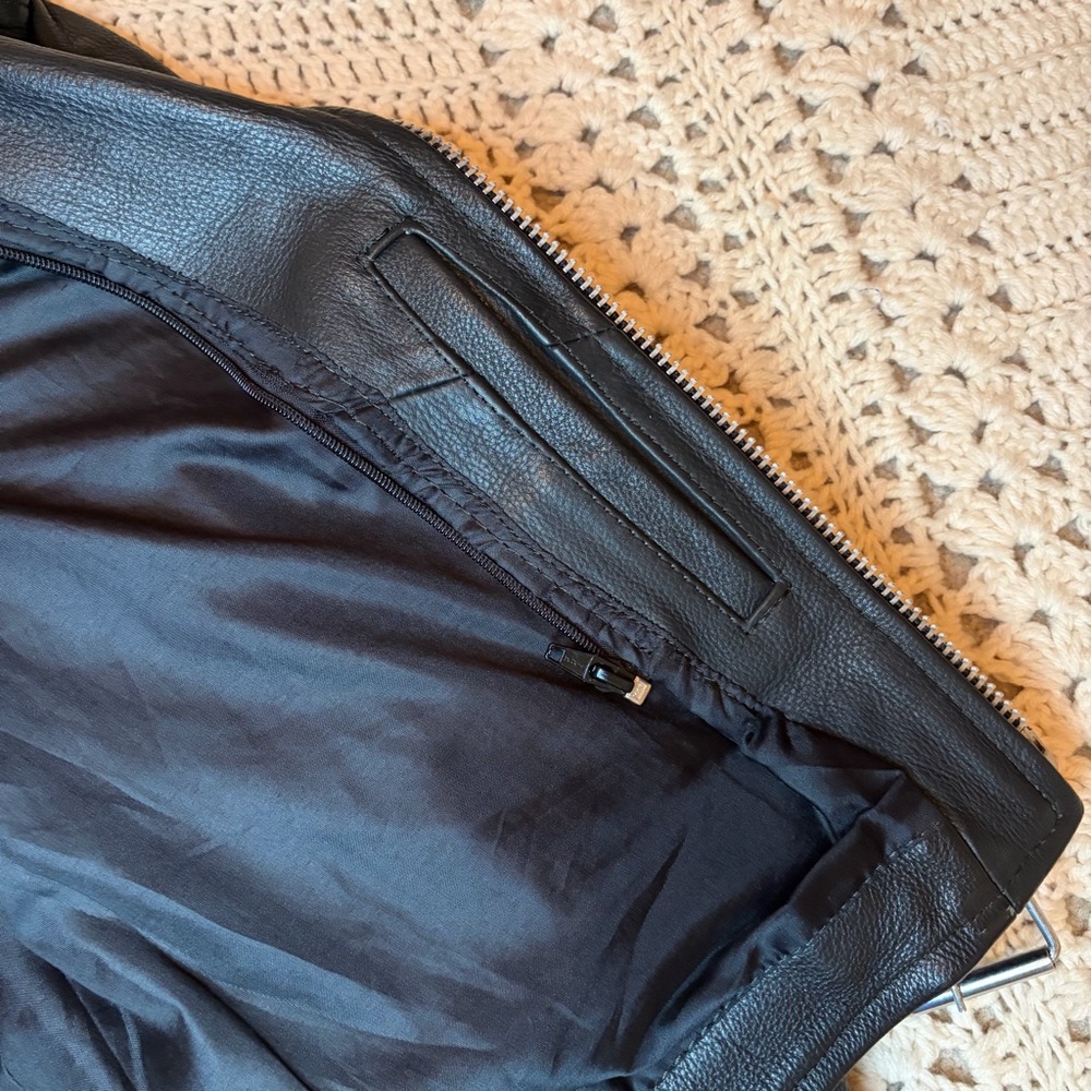 American Top Vintage Black Leather Motorcycle Jacket Size 36 - Unisex - Picture 16 of 16